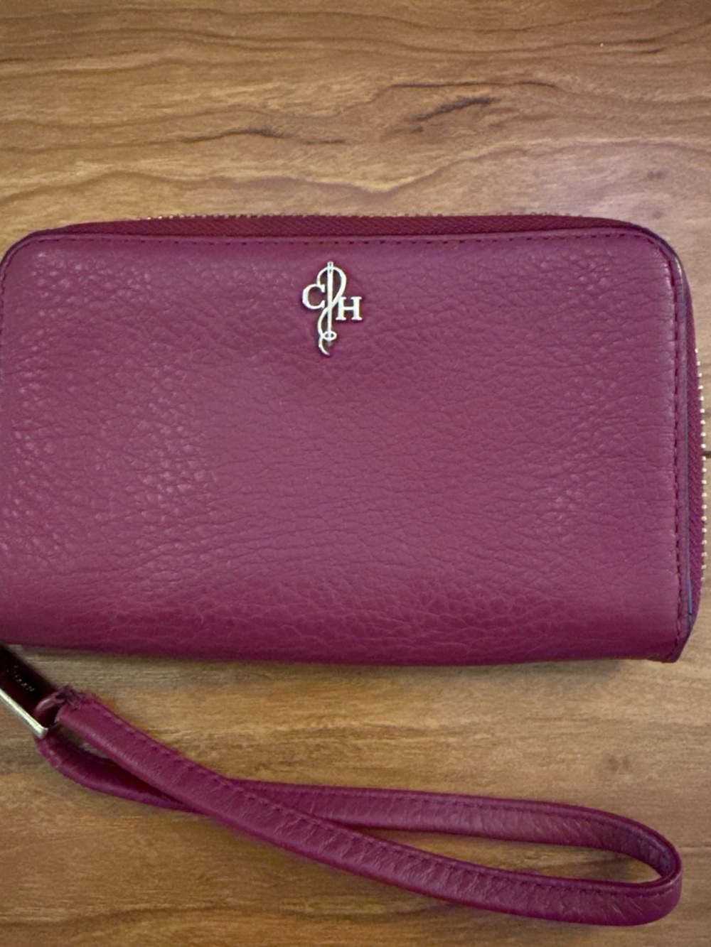CH Signature Zip Wristlet in Plum